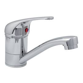 Baterie baie pentru lavoar DacEnergy©, material alama, montaj stativ, monocomanda, cartus ceramic 40 mm, maner plin, finisaj cromat - - Roveli