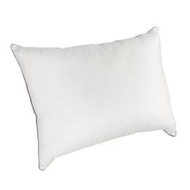 Perna DacEnergy©, realizata din tesatura PES, umplutura cu fibra siliconica si spuma poliuretanica Memory, anatomica, tratament anti-microbian,  alba, 50x70 cm - - Roveli