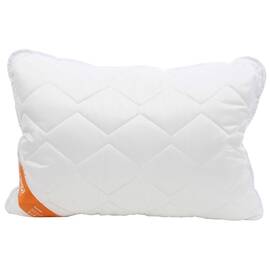 Perna DacEnergy©, realizata din microfibra, poliester siliconizat, grad de elasticitate foarte bun, reduce sforaitul, alb, 50 x 70 cm - - Roveli