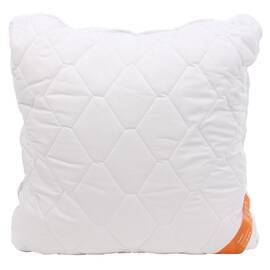 Perna, realizata din bumbac, umplutura din fibre siliconizata, reduce sforaitul, hipoalergenica, alb, 70 x 70 cm - - Roveli