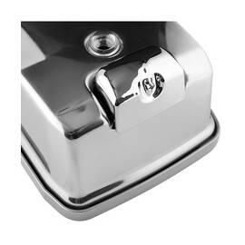 Dozator manual DacEnergy©, fabricat din inox, de sapun lichid, se reumple, 1000 ml, argintiu lucios - - Roveli