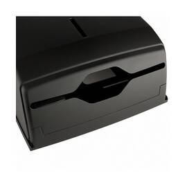 Dispenser prosoape hartie Z DacEnergy©, realizat din ABS, finisat cu vopsea cauciucata, fanta pentru vizualizarea prosoapelor ramase, 600 buc, negru - - Roveli