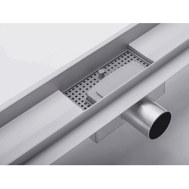 Rigola pentru dus DacEnergy©, realizata din otel inoxidbil, adancimea 52mm, picioruse detasabile, debit scurgere 35l/min, design modern, 90 cm - - Roveli