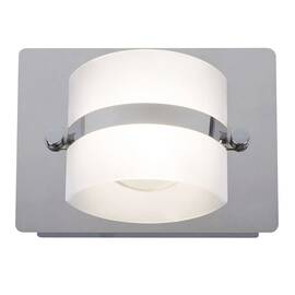 Aplica LED pentru baie Rabalux, structura cromata si un dispersor din plastic, 5W, IP44, 160 x 115 x 75 mm, alba - - Roveli