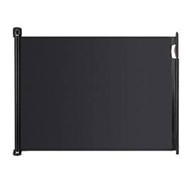 Poarta de siguranta, retactabila pentru scari si usi, realizat din ABS si  PVC, pliere usoara si rapida, lungimea reglabila, 92,5x140 cm, negru - - Roveli