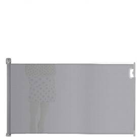 Poarta de siguranta, retactabila pentru scari si usi, realizat din ABS si  PVC, pliere usoara si rapida, lungimea reglabila, 92,5x140 cm, gri - - Roveli