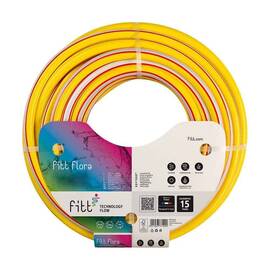 ​Furtun gradina Fitt, pentru apa, insertie textila, cu sistem anti-incurcare, flexibil, 12.5 mm, rola 25 m - - Roveli