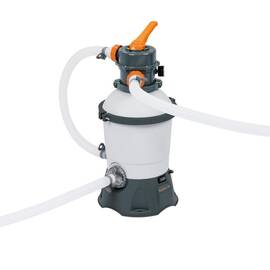 Pompa filtrare apa piscina, cu un manometru integrat usor de citit, 2 adaptoare, un dozator Chemconnect, 3028 l apa/h, 220-240 V - - Roveli