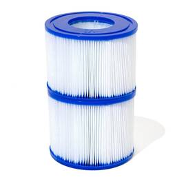 ​Set 2 bucati cartusi filtru Bestway, pentru pompa filtrare apa piscina, din hartie, tip VI, 10 x 8 cm - - Roveli