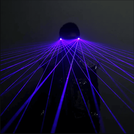 Ochelari reincarcati cu laser LED DacEnergy©, pentru petrecere, dans, festival, club, unisex, culoare albastru - - Roveli