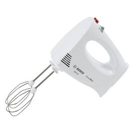 Mixer de mana Bosch, 300 W, 2 trepte de viteza, functia Turbo, tel, carlige framantare, alb - - Roveli