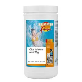 ​Clor Mini tablete de 20 grame Summer Fun, pentru tratarea apei in piscine, dizolvare lenta, 1 kg - - Roveli