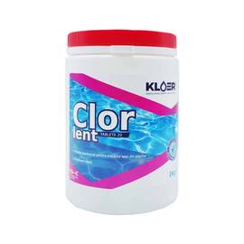 Clor lent tablete 20 grame, dezinfectarea apei din piscina, actiune bactericida, 1 kg - - Roveli