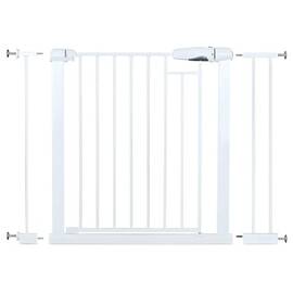 Poarta de securitate, material metalic, inchidere usoara, pe doua fete, latimea reglabila 77-108.5 cm, alba - - Roveli