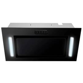Hota incorporabila, din otel inoxidabil, 380m3/h, 120W, iluminat LED, buton de control, 52x29 cm, neagra - - Roveli