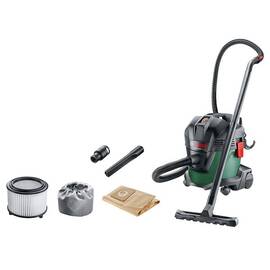 Aspirator cu sac, aspirare uscata si umeda, duza pentru podele, duza pentru rosturi, filtru, furtun de 2.2 m, sac filtrant din hartie, 15 l, 1000 W - - Roveli
