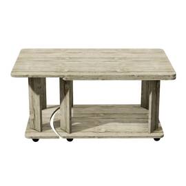 Masuta de living DacEnergy©, material PAL melaminat, dreptunghiulara, finisaj sherwood, manevrare facila, 95 x 50 x 50 cm, 1C - - Roveli