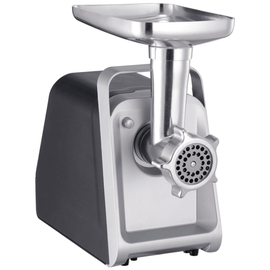 Masina de tocat carne, electrica, Paxton, 1500 W, 1 treapta de putere, 3 site pentru tocare, functie Reverse, accesorii pentru carnati si kebbe, suc de rosii, 4 accesorii pentru razuire, negru si argintiu - - Roveli