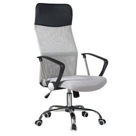 Scaun birou DacEnergy, spatar inalt, ergonomic, microplasa, cotiere confortabile, functie de blocare verticala, gri deschis si negru - - Roveli
