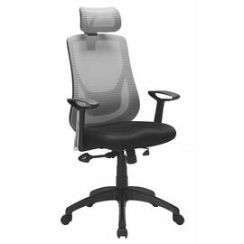 Scaun DacEnergy©, rotativ, ergonomic, reglabil pe inaltime, tapiterie din mesh, culoare negru - - Roveli