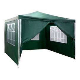 ​Pavilion de gradina, constructie durabila, material PE, rezistent la razele UV si ploaie, PE 100 g/m2 UV4, 4 pereti, 300 x 300 cm, verde - - Roveli