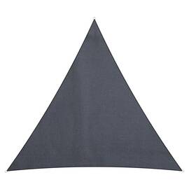 ​Panza parasolar, pentru terasa, balcon, gradina, material PE tesut dens de 180 g/m², rezistent la apa, cu 3 snururi de prindere, forma triunghiulara, 400 x 400 x 400 cm, gri - - Roveli