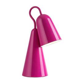​Veioza, realizata din metal, abajurul in forma de clopot, design modern si compact, soclu E14, 40 W, 350 x 130 mm, culoare magenta - - Roveli