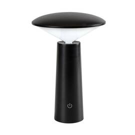​Veioza LED pentru exterior, realizata din plastic, abajur in forma de diamant, lumina calda, neutra, rece, bateria integrata de 3.7 V 2000 mAh, cablu USB-C, 3 W, negru - - Roveli