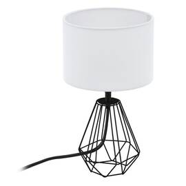 ​Veioza, constructia din otel, forma in stil de diamant, sursa cu soclu E14, 60 W, 305 x 165 mm, negru si alb - - Roveli