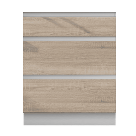 Dulap inferior cu 3 sertare, stejar sonoma/alb, LINE D60S3 - - Roveli