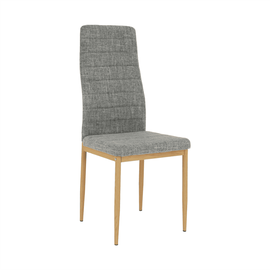Scaun, material textil gri deschis/cadru metalic fag, COLETA NOVA - - Roveli