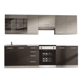 Mobilier bucătărie, stejar gri deschis/stejar închis, KLANTON - - Roveli