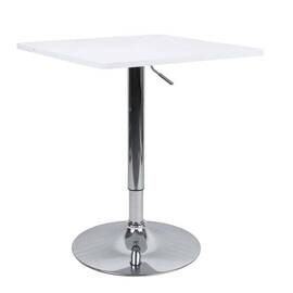 Masă de bar cu înălţime reglabilă, alb, 60x70-91 cm, FLORIAN 2 NEW - - Roveli
