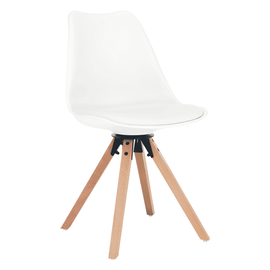 Scaun pivotant elegant, alb, ETOSA - - Roveli