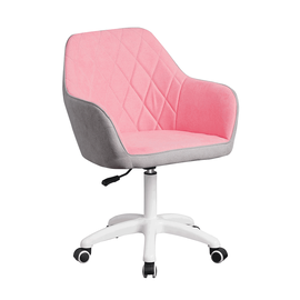 Scaun de birou, material roz/gri/alb, SANTY - - Roveli