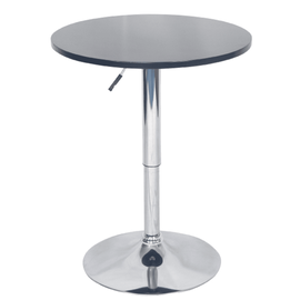 Masă de bar cu înălţime reglabilă, negru, diametru 60 cm, BRANY 2 NEW - - Roveli
