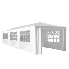 Cort de petrecere de grădină, alb, 3x9 m, TEKNO NEW TIP 3 + 8 feţe - - Roveli