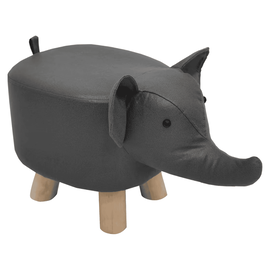 Taburet în formă de elefant, gri/natural, BALBO - - Roveli