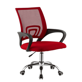 Scaun birou ergonomic DacEnergy©, sezutul cu burete si mesh, design simplu si modern, greutate suportata 100 kg, inaltimea 84-94 cm, rosu si negru - - Roveli