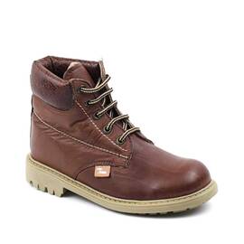 Bocanci imblaniti pentru copii , din piele naturala , cu bordura moale 2344-MARO/BOX, Marime (12): 31 - - Roveli