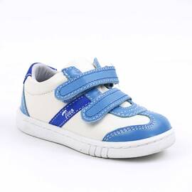Pantofi sport , pentru copii , din piele naturala , PRIMII PASI  3229-BLEU/ALB/PP, Culoare (12): Bleu, Marime (12): 20 - - Roveli