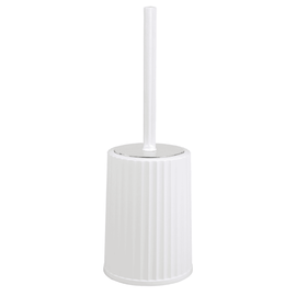 Perie WC, polipropilena si ABS, montaj stativ, design modern,11.9 x 11.9 x 34 cm, alb si cromat - - Roveli