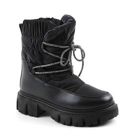 ​Cizme imblanite de zapada , cu platforma XH2307-BLACK, Culoare (12): Negru, Marime (12): 38 - - Roveli