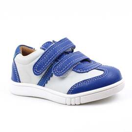 Pantofi sport , pentru copii , din piele naturala , cu talpa cusuta 1839-ALBASTRU/ALB/MC, Culoare (12): Albastru, Marime (12): 28 - - Roveli
