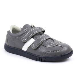 Pantofi casual ,unisex , pentru copii , din piele naturala 3229-GRI/GRI/G, Culoare (12): Gri, Marime (12): 31 - - Roveli