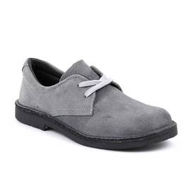 Pantofi unisex , pentru copii , din piele naturala , intoarsa  853-GRI/100, Culoare (12): Gri, Marime (12): 30 - - Roveli