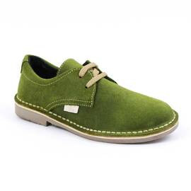 Pantofi unisex , pentru copii , din piele naturala , intoarsa  853-VERDE/10, Culoare (12): Verde, Marime (12): 34 - - Roveli