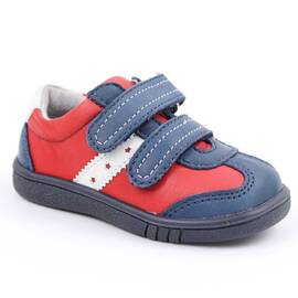 Pantofi sport , pentru copii , din piele naturala , PRIMII PASI  1839-ROSU/BLEUMARIN/PP1, Culoare (12): Bleumarin, Marime (12): 20 - - Roveli