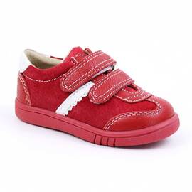 Pantofi sport , pentru copii , din piele naturala , cu talpa cusuta 1839-ROSU/ALB/MC/PP, Culoare (12): Rosu, Marime (12): 24 - - Roveli