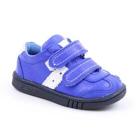 Pantofi sport , pentru copii , din piele naturala , PRIMII PASI  1839-ALBASTRU/ALB/PP, Culoare (12): Albastru, Marime (12): 20 - - Roveli